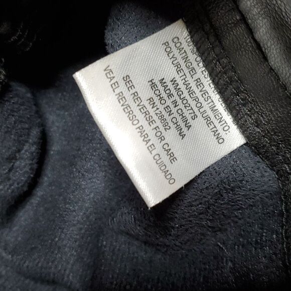 Madden NYC Black Faux Leather Joggers - Picture 3 of 8